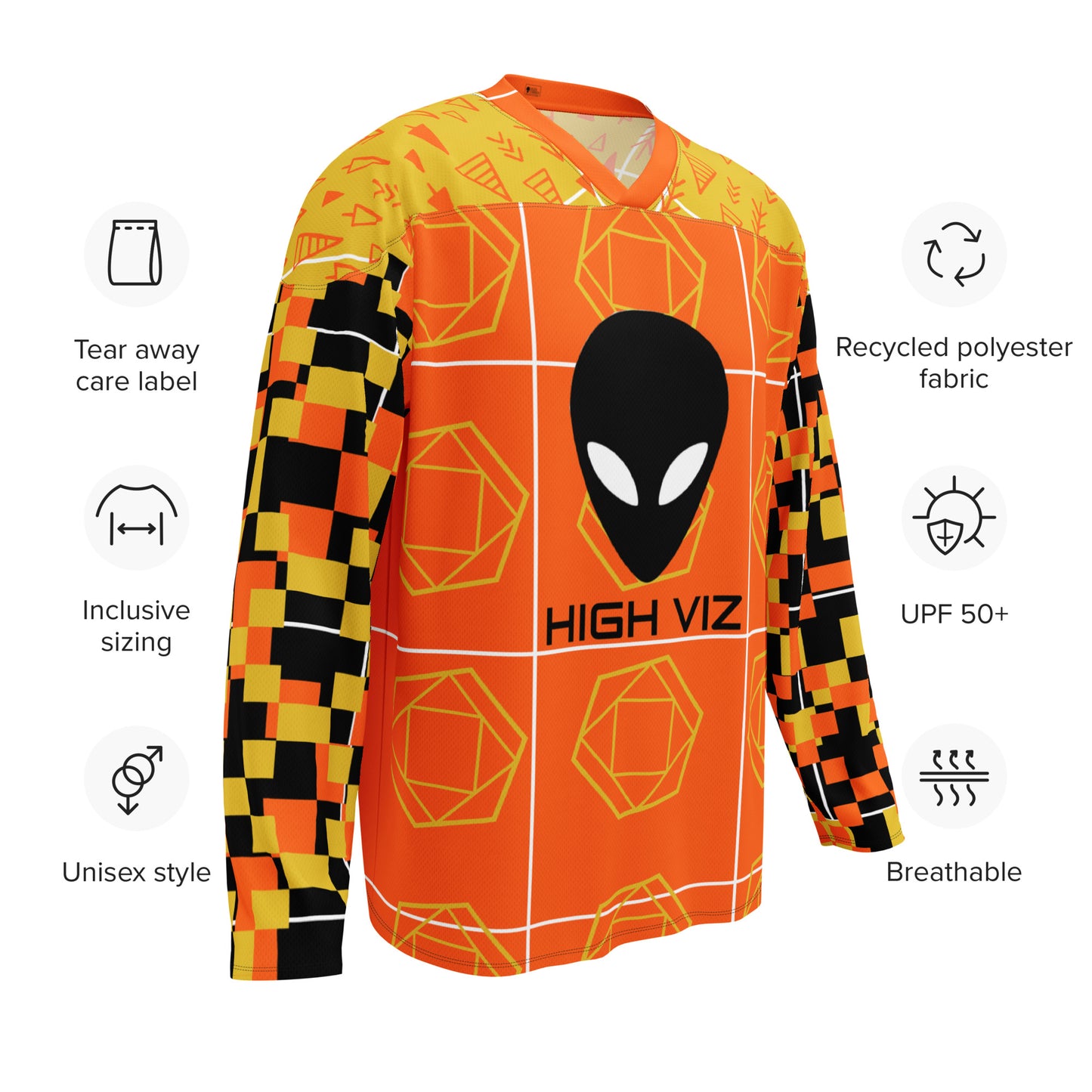 HIGH VIZ Safety Jersey - (UPF50+Protection)