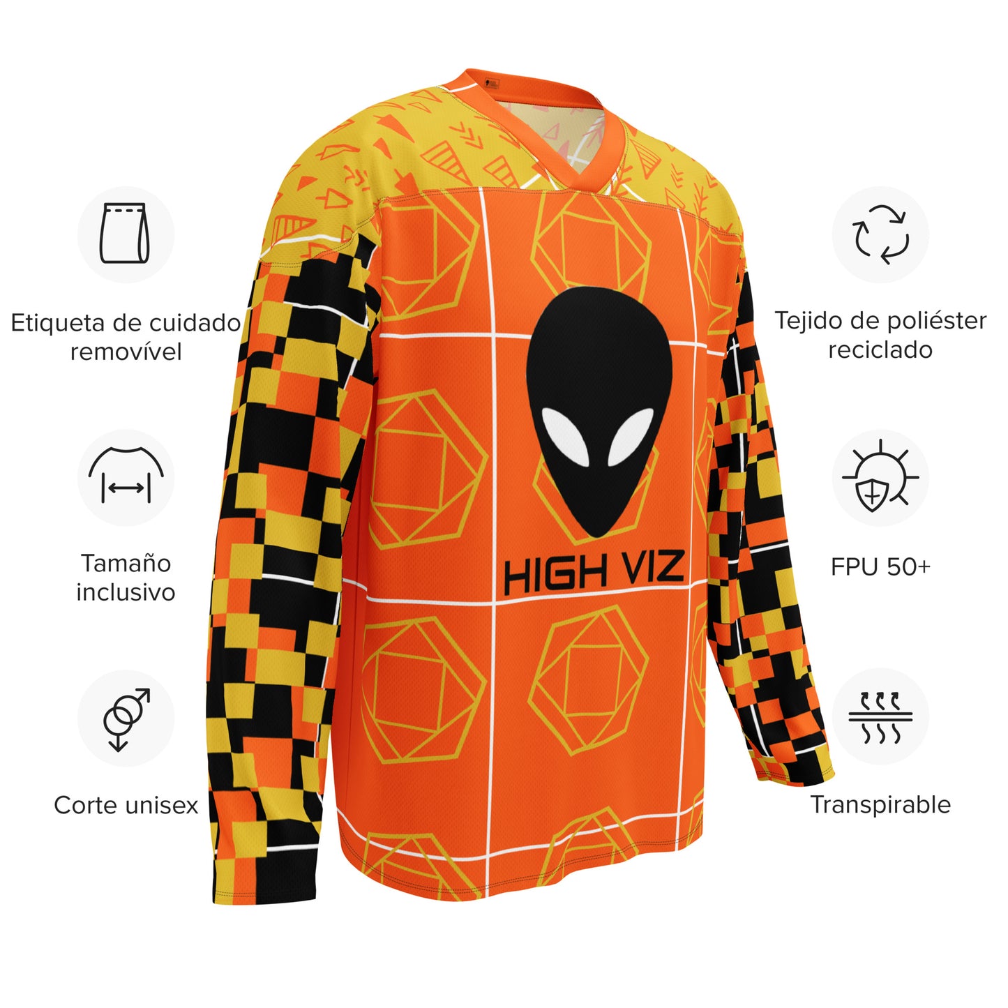 HIGH VIZ Safety Jersey - (UPF50+Protection)