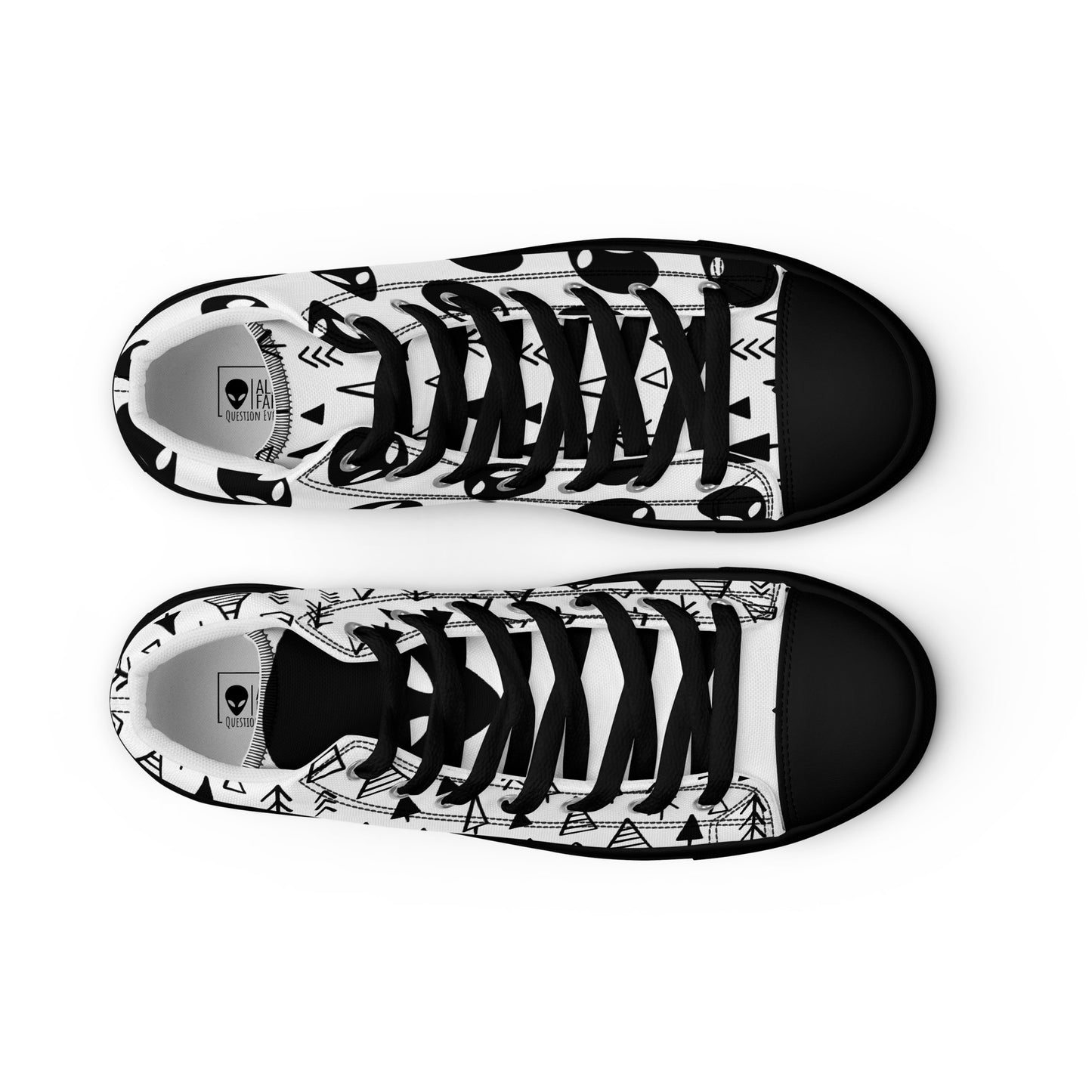 Limited Edition Alien & Tree high top canvas shoes