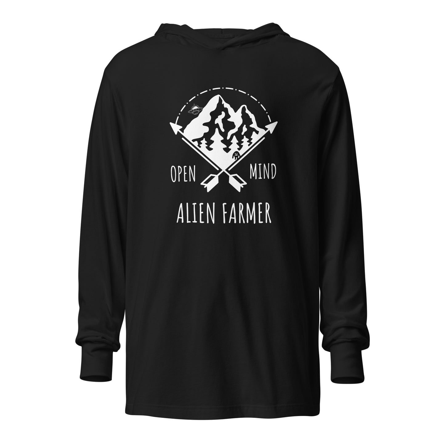 Open Mind Hooded long-sleeve tee