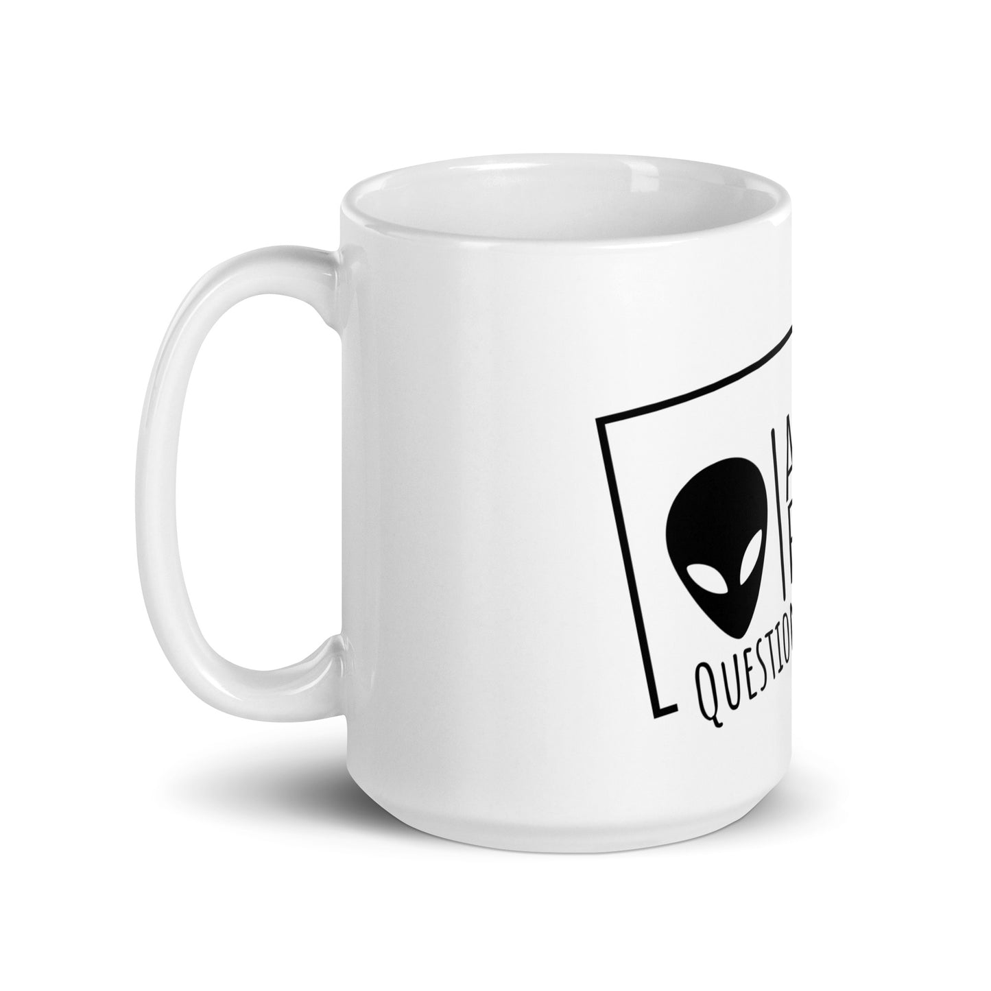 White glossy mug